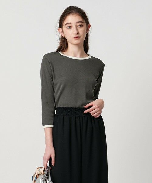 UNITED ARROWS/ユナイテッドアローズ リブ バイカラー パイピング カットソー DK. GRAY FREE UNITED ARROWS/ユナイテッドアローズ リブ バイカラー パイピング カットソー DK. GRAY FREE