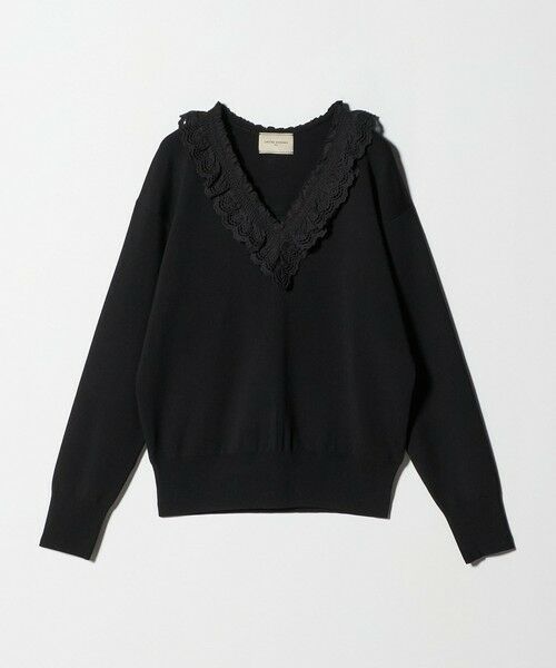 UNITED ARROWS / ユナイテッドアローズ ニット・セーター | スカラップ レース フリル ニット‐ウォッシャブル‐ | 詳細3