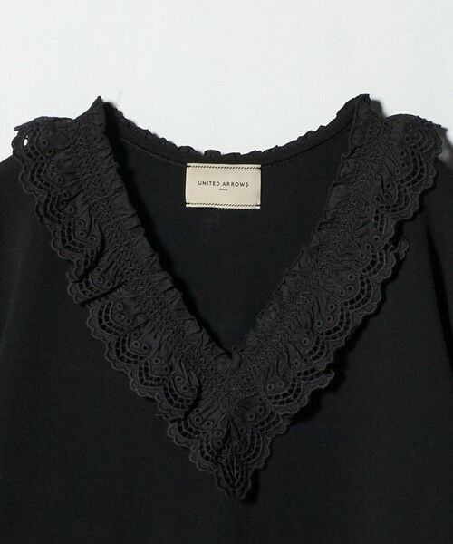 UNITED ARROWS / ユナイテッドアローズ ニット・セーター | スカラップ レース フリル ニット‐ウォッシャブル‐ | 詳細5