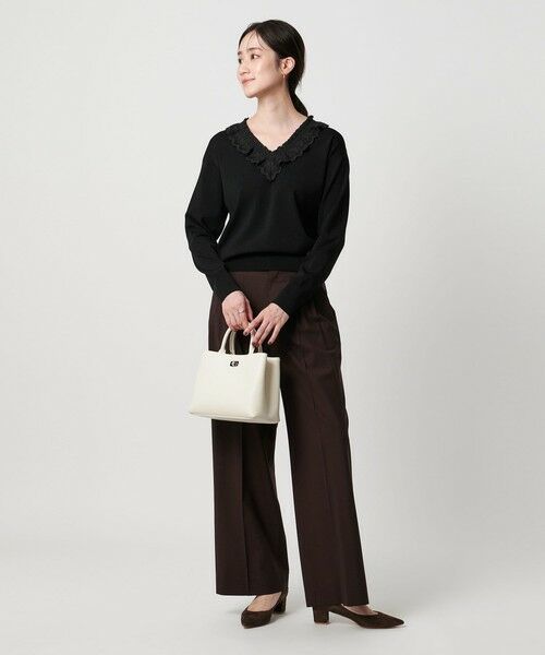 UNITED ARROWS / ユナイテッドアローズ ニット・セーター | スカラップ レース フリル ニット‐ウォッシャブル‐ | 詳細2