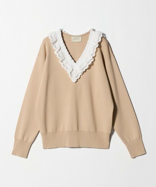 UNITED ARROWS / ユナイテッドアローズ ニット・セーター | スカラップ レース フリル ニット‐ウォッシャブル‐ | 詳細9