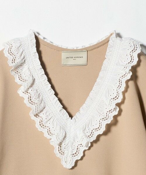 UNITED ARROWS / ユナイテッドアローズ ニット・セーター | スカラップ レース フリル ニット‐ウォッシャブル‐ | 詳細11