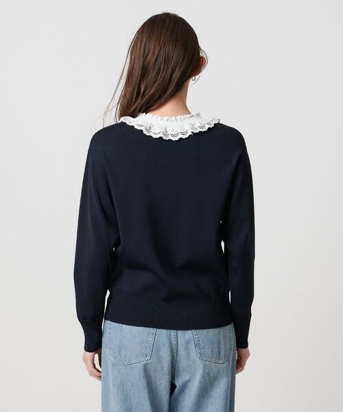 ニット スカラップフリルニットトップ ニット スカラップフリルニットトップ