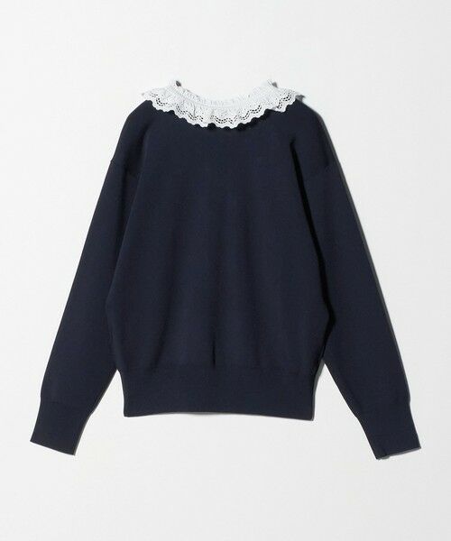 UNITED ARROWS / ユナイテッドアローズ ニット・セーター | スカラップ レース フリル ニット‐ウォッシャブル‐ | 詳細25