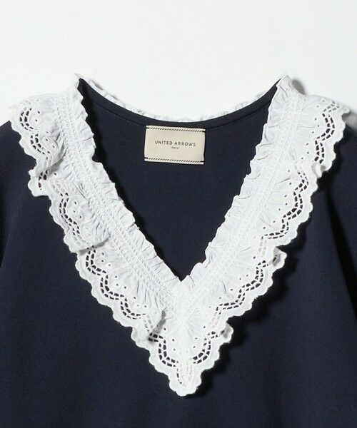 UNITED ARROWS / ユナイテッドアローズ ニット・セーター | スカラップ レース フリル ニット‐ウォッシャブル‐ | 詳細26