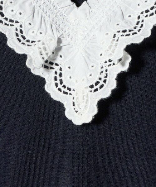 UNITED ARROWS / ユナイテッドアローズ ニット・セーター | スカラップ レース フリル ニット‐ウォッシャブル‐ | 詳細27