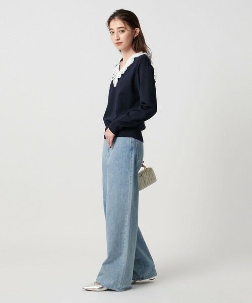 UNITED ARROWS / ユナイテッドアローズ ニット・セーター | スカラップ レース フリル ニット‐ウォッシャブル‐ | 詳細19