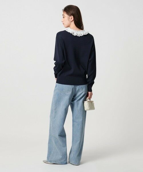 UNITED ARROWS / ユナイテッドアローズ ニット・セーター | スカラップ レース フリル ニット‐ウォッシャブル‐ | 詳細20