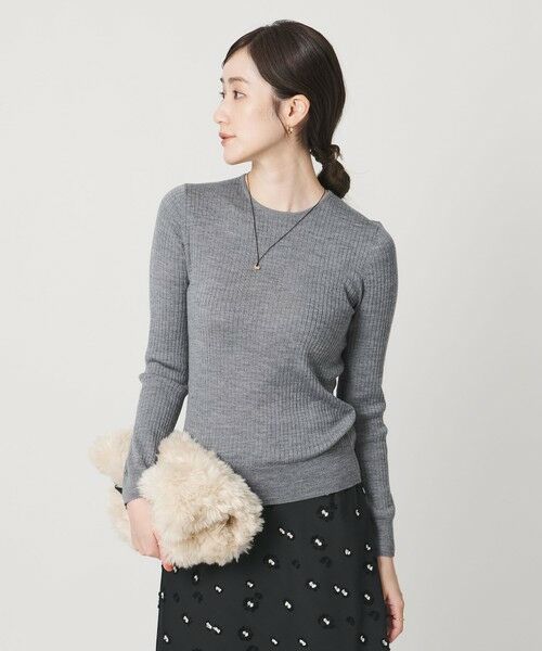 UNITED ARROWS / ユナイテッドアローズ ニット・セーター | リブ クルーネック ニット | 詳細13