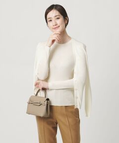 UNITED ARROWS / ユナイテッドアローズ ニット・セーター | シルク リブ クルーネック ニット