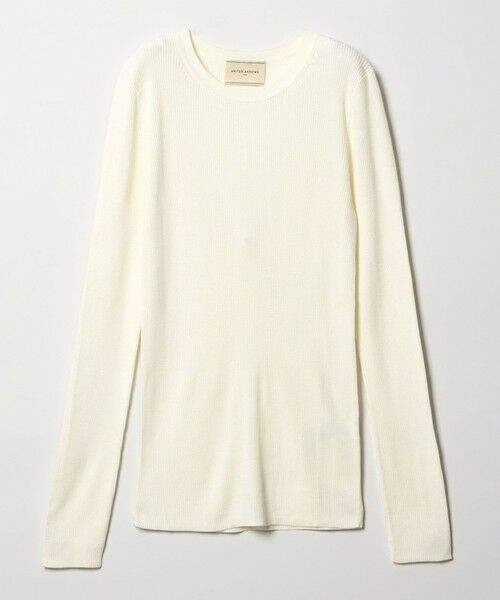 UNITED ARROWS / ユナイテッドアローズ ニット・セーター | シルク リブ クルーネック ニット | 詳細4