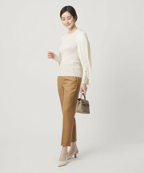 UNITED ARROWS / ユナイテッドアローズ ニット・セーター | シルク リブ クルーネック ニット | 詳細1