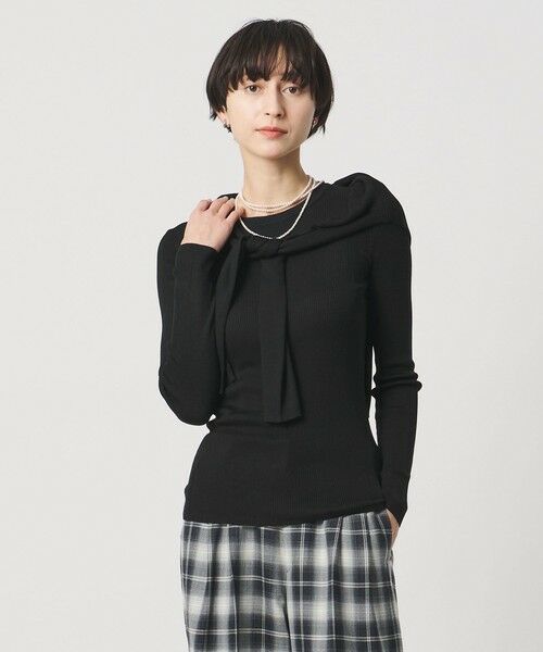 UNITED ARROWS / ユナイテッドアローズ ニット・セーター | シルク リブ クルーネック ニット | 詳細8