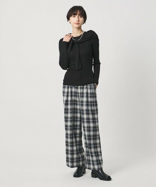 UNITED ARROWS / ユナイテッドアローズ ニット・セーター | シルク リブ クルーネック ニット | 詳細9