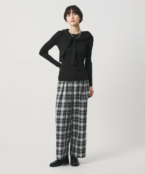 UNITED ARROWS / ユナイテッドアローズ ニット・セーター | シルク リブ クルーネック ニット | 詳細10