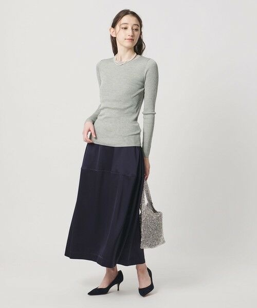 UNITED ARROWS / ユナイテッドアローズ ニット・セーター | シルク リブ クルーネック ニット | 詳細12