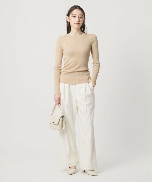 UNITED ARROWS / ユナイテッドアローズ ニット・セーター | シルク リブ クルーネック ニット | 詳細15