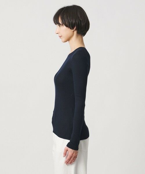 UNITED ARROWS / ユナイテッドアローズ ニット・セーター | シルク リブ クルーネック ニット | 詳細22