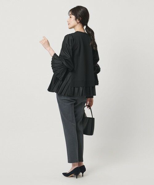 UNITED ARROWS / ユナイテッドアローズ シャツ・ブラウス | プリーツ コンビ ニット ブラウス ‐ウォッシャブル‐ | 詳細3