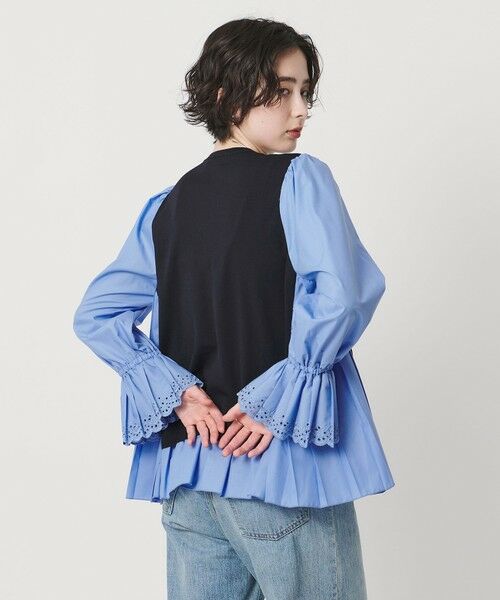 UNITED ARROWS / ユナイテッドアローズ シャツ・ブラウス | プリーツ コンビ ニット ブラウス ‐ウォッシャブル‐ | 詳細14