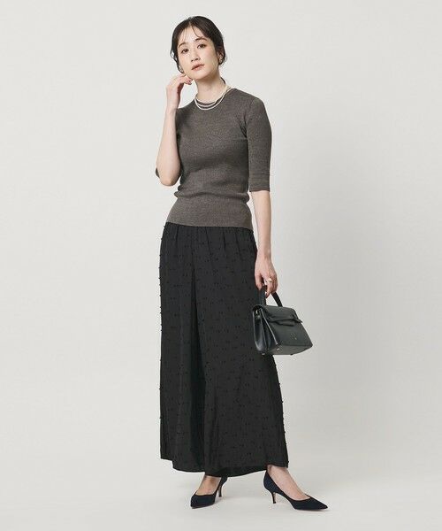 UNITED ARROWS / ユナイテッドアローズ その他パンツ | ドットカットジャガード イージー ワイド パンツ ‐ウォッシャブル‐ | 詳細1