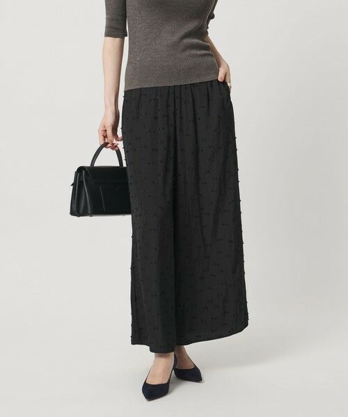 UNITED ARROWS / ユナイテッドアローズ その他パンツ | ドットカットジャガード イージー ワイド パンツ ‐ウォッシャブル‐(BLACK)