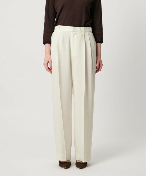UNITED ARROWS / ユナイテッドアローズ その他パンツ | 2タック ワイドパンツ WHITE ‐ウォッシャブル‐ | 詳細3