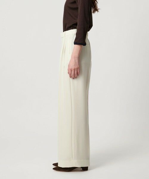 UNITED ARROWS / ユナイテッドアローズ その他パンツ | 2タック ワイドパンツ WHITE ‐ウォッシャブル‐ | 詳細4