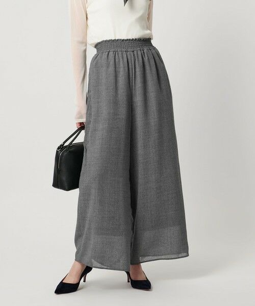 UNITED ARROWS/ユナイテッドアローズ ツイル ビエラ ワイド パンツ ‐ウォッシャブル‐ DK. GRAY M（38）