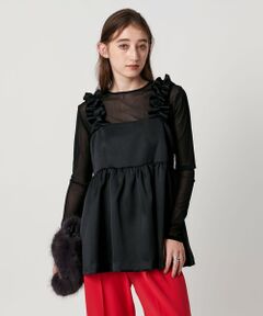 UNITED ARROWS / ユナイテッドアローズ キャミソール・チューブトップ | ギャザー サテン キャミソール ‐ウォッシャブル‐