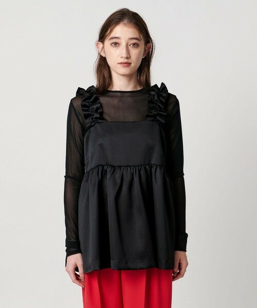 UNITED ARROWS / ユナイテッドアローズ キャミソール・チューブトップ | ギャザー サテン キャミソール ‐ウォッシャブル‐ | 詳細4