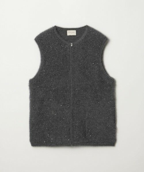 UNITED ARROWS / ユナイテッドアローズ ベスト | フォックスカシミヤ スパンコール ジップ ベスト | 詳細6