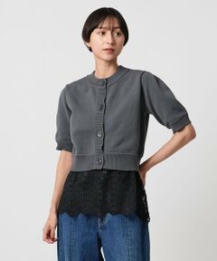 UNITED ARROWS / ユナイテッドアローズ ニット・セーター | レース レイヤード カーディガン‐ウォッシャブル‐