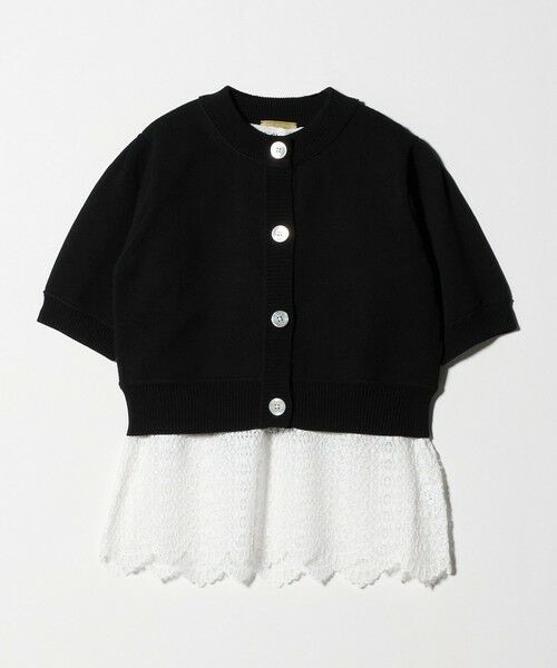 UNITED ARROWS / ユナイテッドアローズ ニット・セーター | レース レイヤード カーディガン‐ウォッシャブル‐ | 詳細4