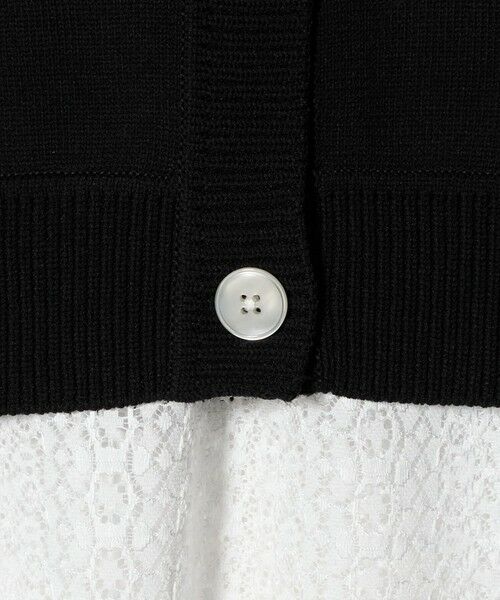 UNITED ARROWS / ユナイテッドアローズ ニット・セーター | レース レイヤード カーディガン‐ウォッシャブル‐ | 詳細7