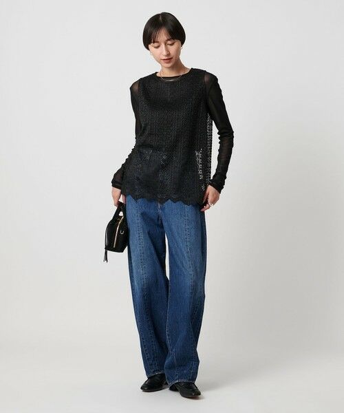 UNITED ARROWS / ユナイテッドアローズ ニット・セーター | レース レイヤード カーディガン‐ウォッシャブル‐ | 詳細12