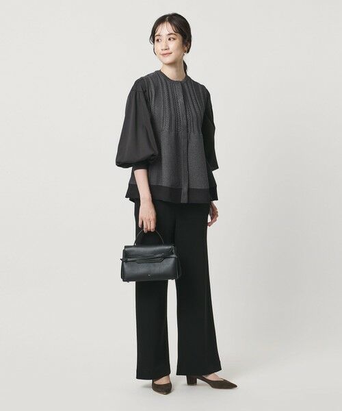 UNITED ARROWS / ユナイテッドアローズ ベスト | ケーブル ペプラム ノースリーブ ニット ベスト ‐ウォッシャブル‐ | 詳細1