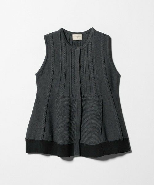 UNITED ARROWS / ユナイテッドアローズ ベスト | ケーブル ペプラム ノースリーブ ニット ベスト ‐ウォッシャブル‐ | 詳細6