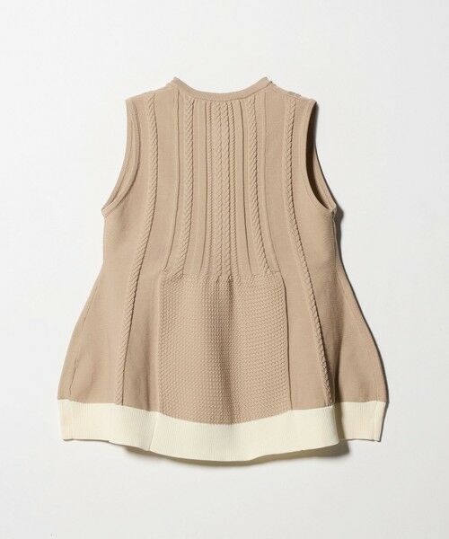 UNITED ARROWS / ユナイテッドアローズ ベスト | ケーブル ペプラム ノースリーブ ニット ベスト ‐ウォッシャブル‐ | 詳細13