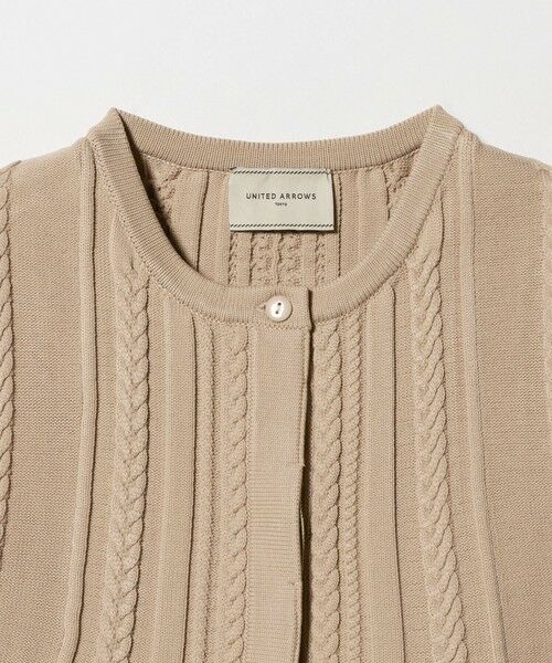 UNITED ARROWS / ユナイテッドアローズ ベスト | ケーブル ペプラム ノースリーブ ニット ベスト ‐ウォッシャブル‐ | 詳細14