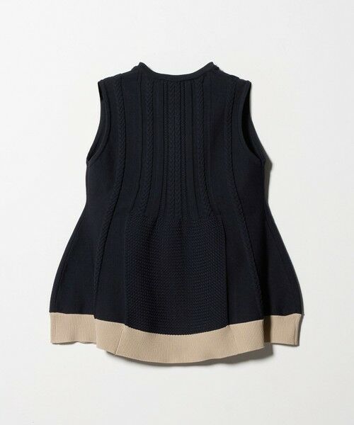 UNITED ARROWS / ユナイテッドアローズ ベスト | ケーブル ペプラム ノースリーブ ニット ベスト ‐ウォッシャブル‐ | 詳細19