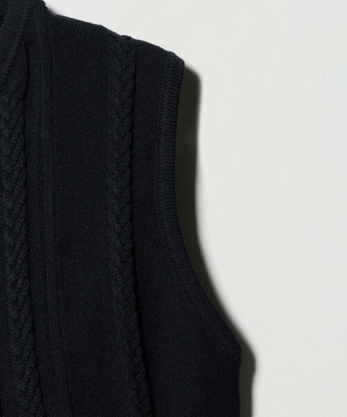 UNITED ARROWS / ユナイテッドアローズ ベスト | ケーブル ペプラム ノースリーブ ニット ベスト ‐ウォッシャブル‐ | 詳細21