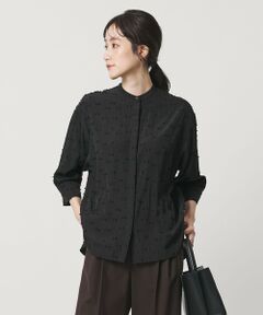 UNITED ARROWS / ユナイテッドアローズ シャツ・ブラウス | ドットカットジャガード シャツ ブラウス ‐ウォッシャブル‐