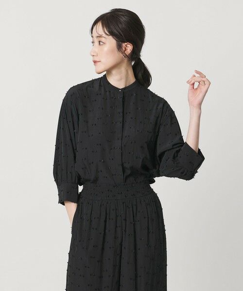 UNITED ARROWS / ユナイテッドアローズ シャツ・ブラウス | ドットカットジャガード シャツ ブラウス ‐ウォッシャブル‐ | 詳細1