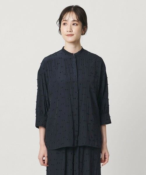 UNITED ARROWS / ユナイテッドアローズ シャツ・ブラウス | ドットカットジャガード シャツ ブラウス ‐ウォッシャブル‐ | 詳細10