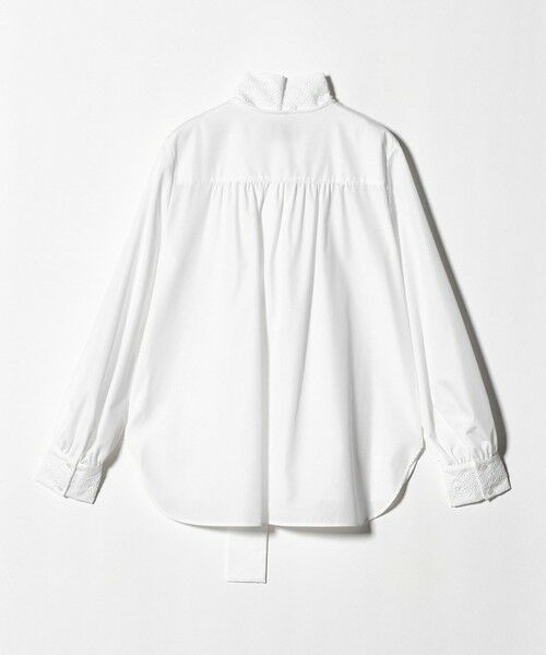 UNITED ARROWS / ユナイテッドアローズ シャツ・ブラウス | レース コンビ ボウタイ リボン ブラウス ‐ウォッシャブル‐ | 詳細4