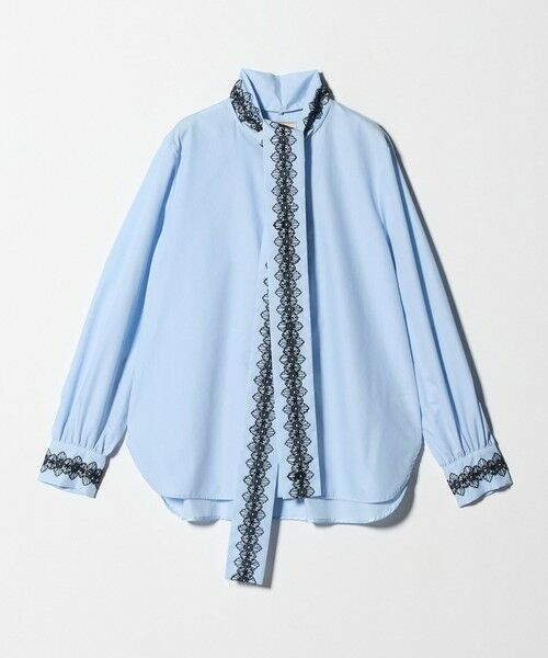 UNITED ARROWS / ユナイテッドアローズ シャツ・ブラウス | レース コンビ ボウタイ リボン ブラウス ‐ウォッシャブル‐ | 詳細14