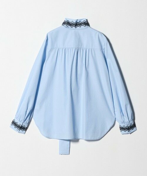 UNITED ARROWS / ユナイテッドアローズ シャツ・ブラウス | レース コンビ ボウタイ リボン ブラウス ‐ウォッシャブル‐ | 詳細15
