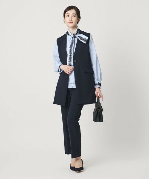 UNITED ARROWS / ユナイテッドアローズ シャツ・ブラウス | レース コンビ ボウタイ リボン ブラウス ‐ウォッシャブル‐ | 詳細10