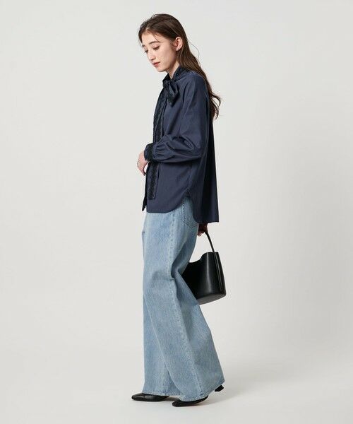 UNITED ARROWS / ユナイテッドアローズ シャツ・ブラウス | レース コンビ ボウタイ リボン ブラウス ‐ウォッシャブル‐ | 詳細23